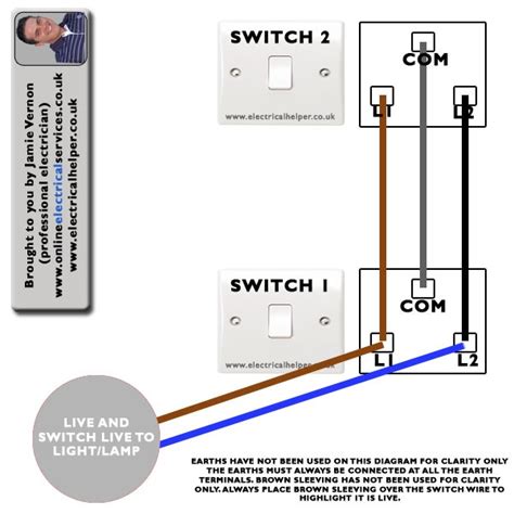 Fig 2 below shows how we achieve this configuration. Two Way Switch Wiring