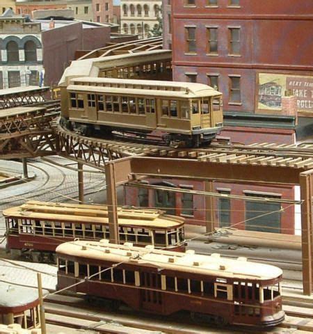 Model Elevated Trains Bob Olson S BMT Trolley S And El