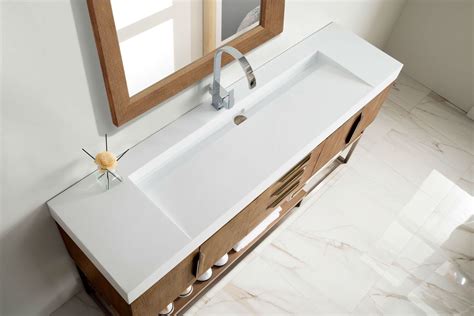 Amazing wood bathroom vanities with vessel sinks — home ideas collection intended for bathroom vanity bowl sink 1000 x 932 4539. 72" Columbia Latte Oak Single Sink Bathroom Vanity