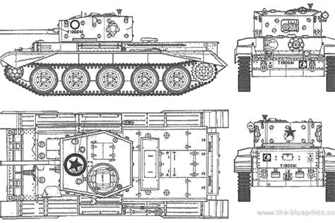 Cromwell Mk Tank Iv Cruiser Tank Mk Vii A27m Drawings Dimensions