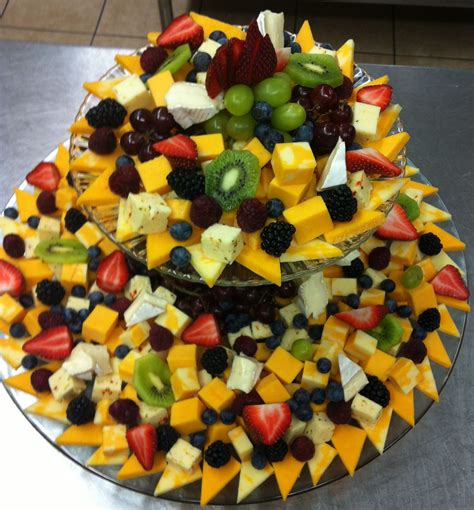A Cheese Tray For 50 75 People I Garnished It With Fresh Fruit Cheers