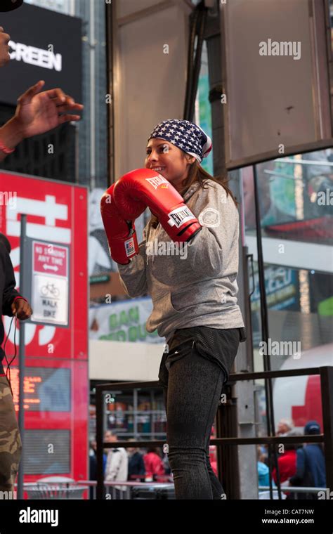 Usa Olympic Boxing Team Member Marlen Esparza Participates In A Boxing Demonstration At The Road