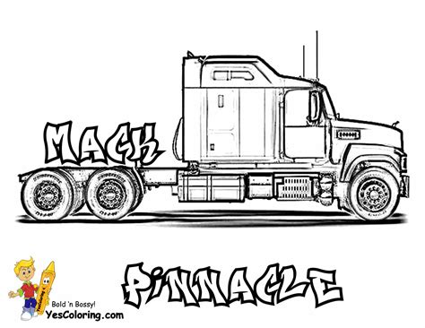 1:36 trailer tow pickup truck with camper van diecast model car toy vehicle kids. Big Rig Truck Coloring Pages | Free | 18 Wheeler | Boys ...