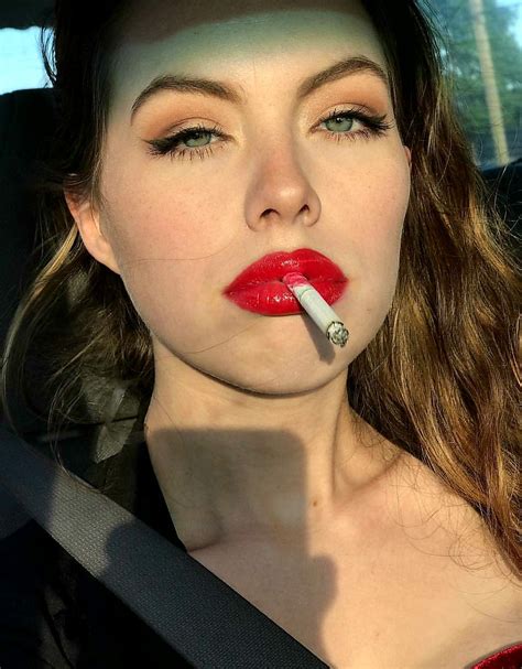 Bright Red Lips Smoking Telegraph