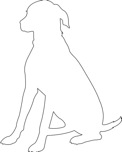Sitting Dog Silhouette Free Vector Silhouettes