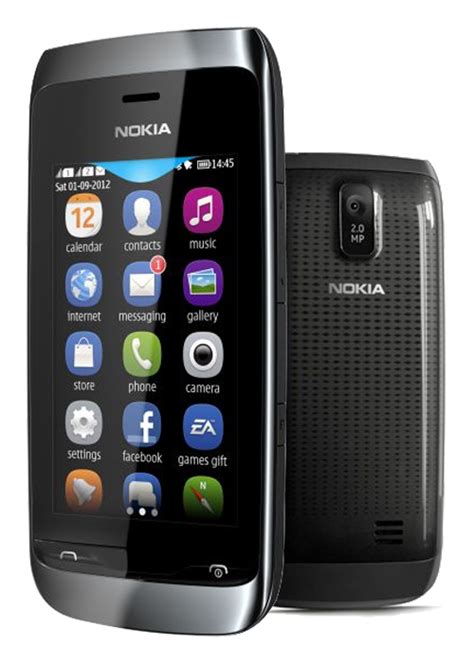 Nos Nokia Asha 308 Dual Sim Black Telemóvel Smartphone Nos