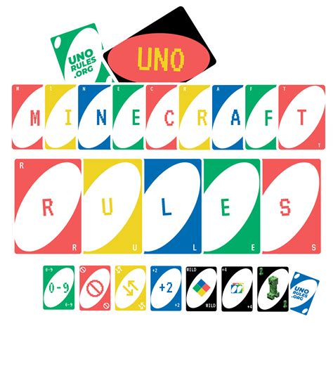 minecraft uno creeper card rules printable cards
