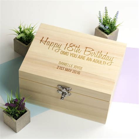 Personalised 18th Birthday Keepsake Box By Mirrorin
