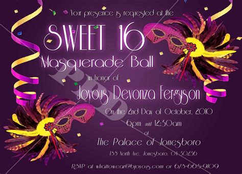 invitation sweet 16 masquerade sweet 16 masquerade party sweet 16