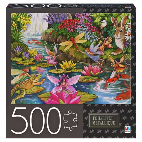 500 Piece Adult Jigsaw Puzzle With Foil Accents Enchanted Lily Pond