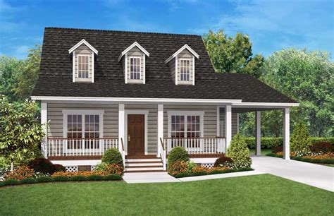Small Cape Cod House Plan With Front Porch 2 Bed 900 Sq Ft