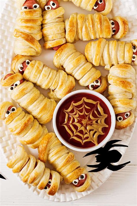 Halloween Hot Dog Mummies A Food Lovers Kitchen