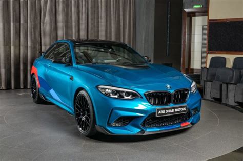 White and blue colors used for every quadrant symbolize bavarian free state. BMW M2 CS Images, Beautiful Blue BMW M2 CS Images, #34739