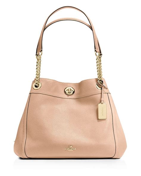 Coach Turnlock Edie Shoulder Bag In Pebble Leather Bloomingdales