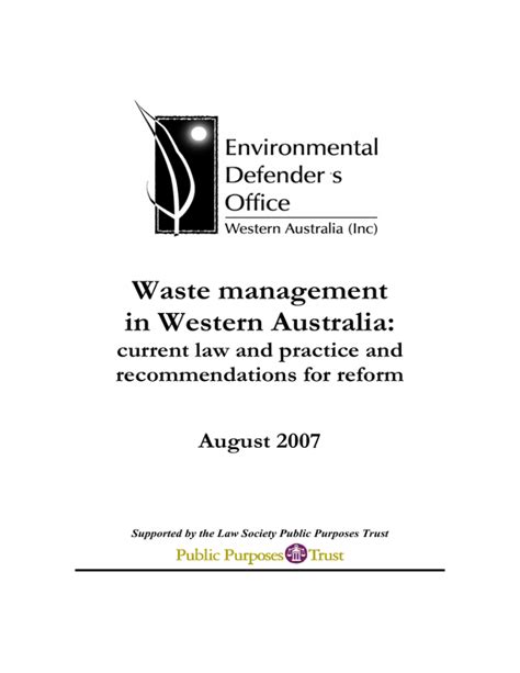 Waste Management In Western Australia
