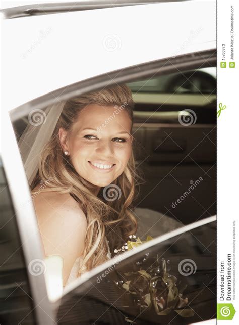 Bride In Limousine Stock Image Image Of Gorgeous Enchanting 15866373