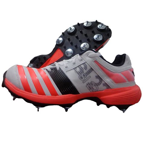 Adidas Sl22 Fs Ii Full Spike Cricket Shoes White And Red