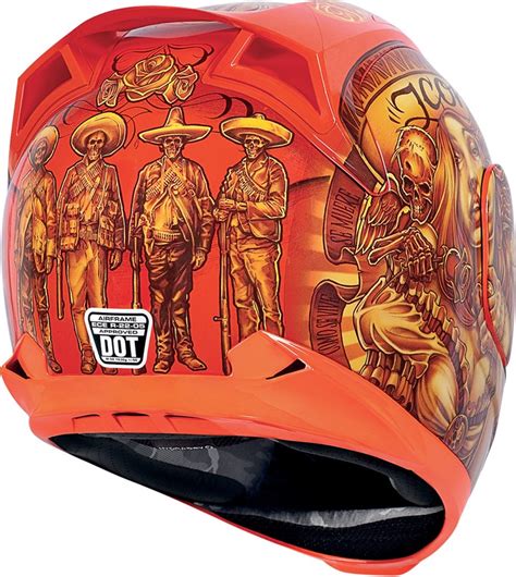 Motorcycle dirtbike ski helmet mohawk racing helmet spikes red blue black orange. Icon Airframe Vaquero Full Face Motorcycle Helmet - Orange