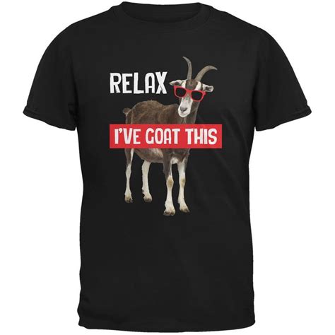 Relax Ive Goat This Metro Blue Adult T Shirt Goat Shirts Goats Types Of T Shirts