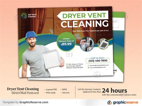 10 Cleaning Service Mailer Postcard Design 2022 Graphic Reserve
