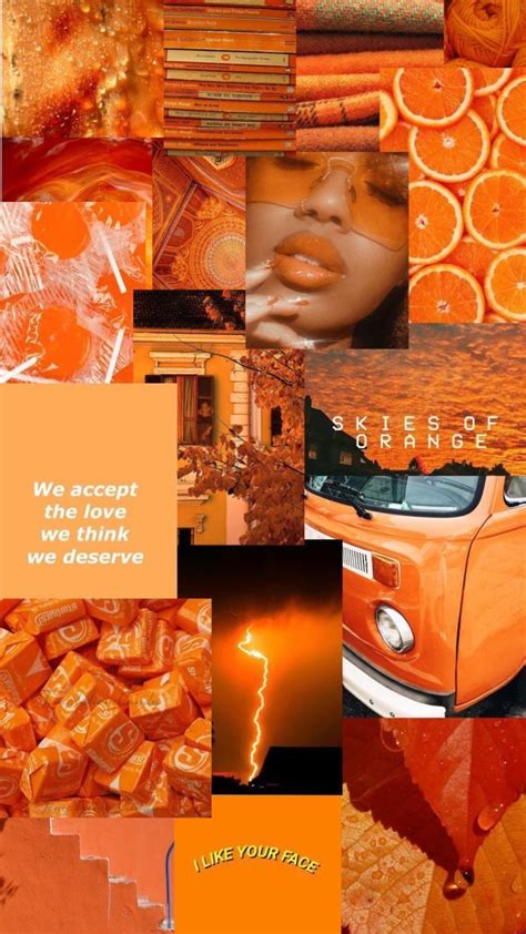 Blue And Orange Aesthetic Collage Wallpaper Blue And Orange Aesthetic