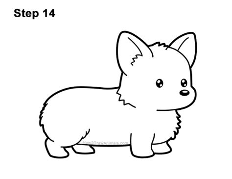 How To Draw A Corgi Cartoon Video And Step By Step Pictures