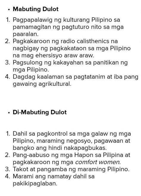 Mabuti At Hindi Mabuting Epekto Ng Pananakop Ng Kanluranin Sa Asya