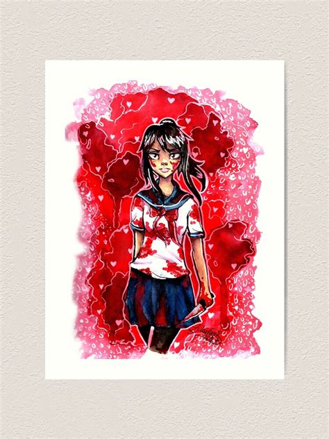 Yandere Simulator Ayano Art Print By Snowymarriner Redbubble