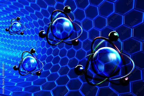Nanotechnology And Molecular Structure Concept Nanoparticles In Carbon