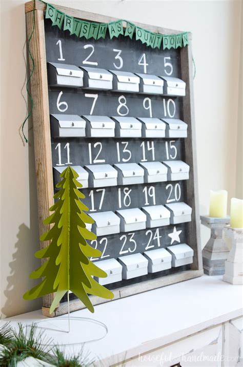 refillable rustic advent calendar houseful  handmade