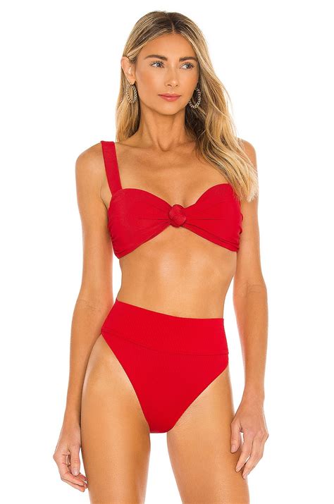 Beach Riot Sophia Bikini Top In Red Revolve