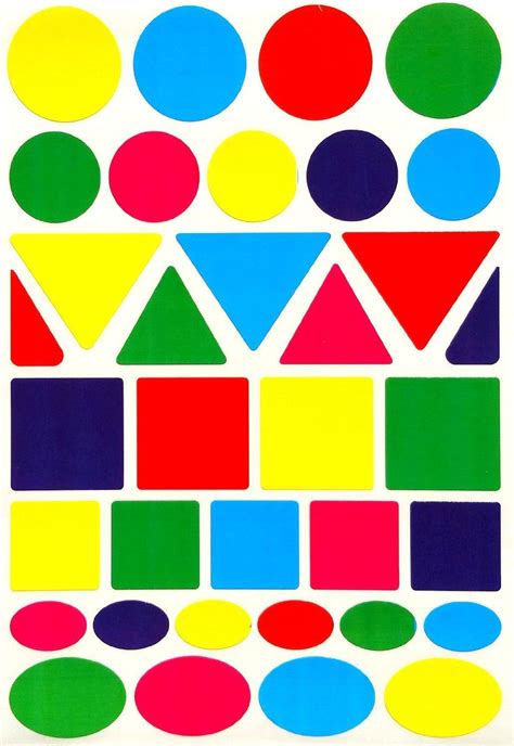 Small Color Coding Labels Round Square Oval Triangle Shape Stickers
