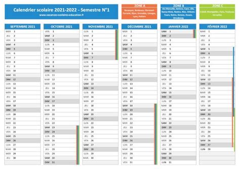 Semaine A Semaine B Calendrier Scolaire 2021 2022 8b3