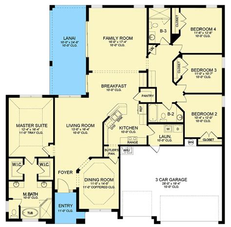 One Floor Ranch House Plans Floorplansclick