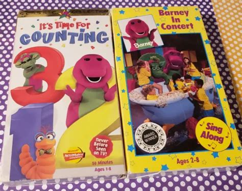 BARNEY LOT Of Vhs Tapes Barney In Concert It S Time For Counting PicClick