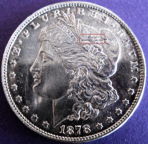 1878 S Morgan Uncirculated Silver Dollar Deep Mirror Prooflike Gem