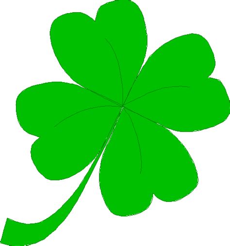 Four Leaf Clover Clip Art Image Luck Good Luck Clover St Pat Png