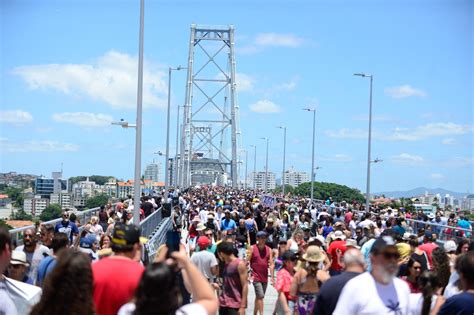 Fotos Ponte Herc Lio Luz Reinaugurada Em Florian Polis Com Desfile