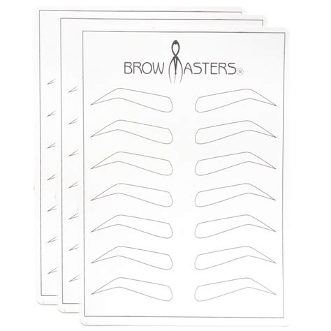 Practice Mats Skin With Brow Template Pack Of 3 Pmu Supplies By