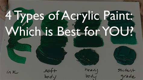 4 Types Of Acrylic Paint Which Is Best For You Youtube