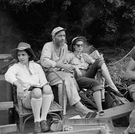 Humphrey Bogart Katharine Hepburn Filming The African Queen 1951