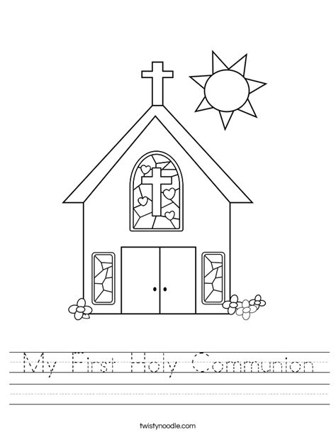 My First Holy Communion Worksheet Twisty Noodle