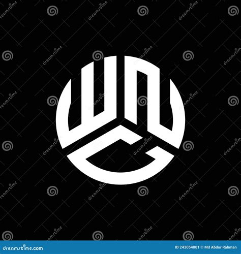 Wnc Letter Logo Design On Black Background Wnc Creative Initials