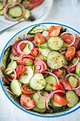Heirloom Tomato Salad with Cucumbers & Onion (garden-to-table) - Saving ...