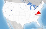 Where is Virginia located on the map?