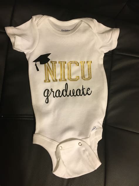 Nicu Graduate Onesie Made On Cricut With All Cricut Access Fonts And
