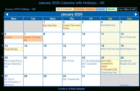Free Religious Calendar 2020 Calendar Printables Free Templates
