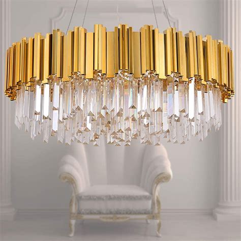 Meelighting Raindrop Gold Plated Modern Crystal Chandelier Lights