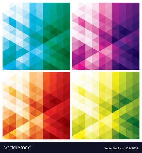 Abstract Geometric Backgrounds With Triangles Vector Image