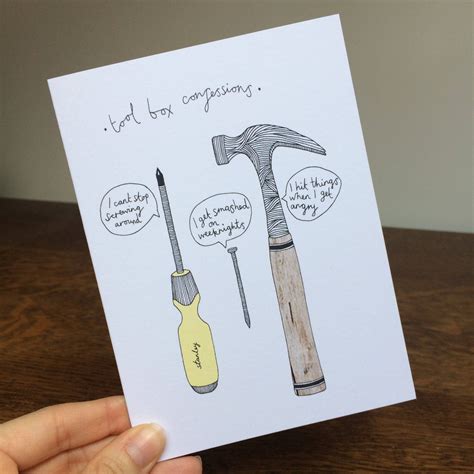 Illustrated Hand Drawn Card Fathers Day Card Funny Card Etsy